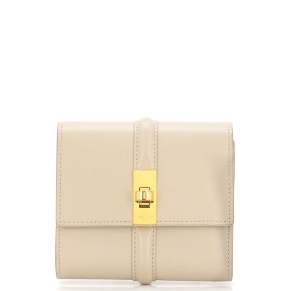 Celine 16 Trifold Wallet Leather Small Neutral - Picture 1 of 6